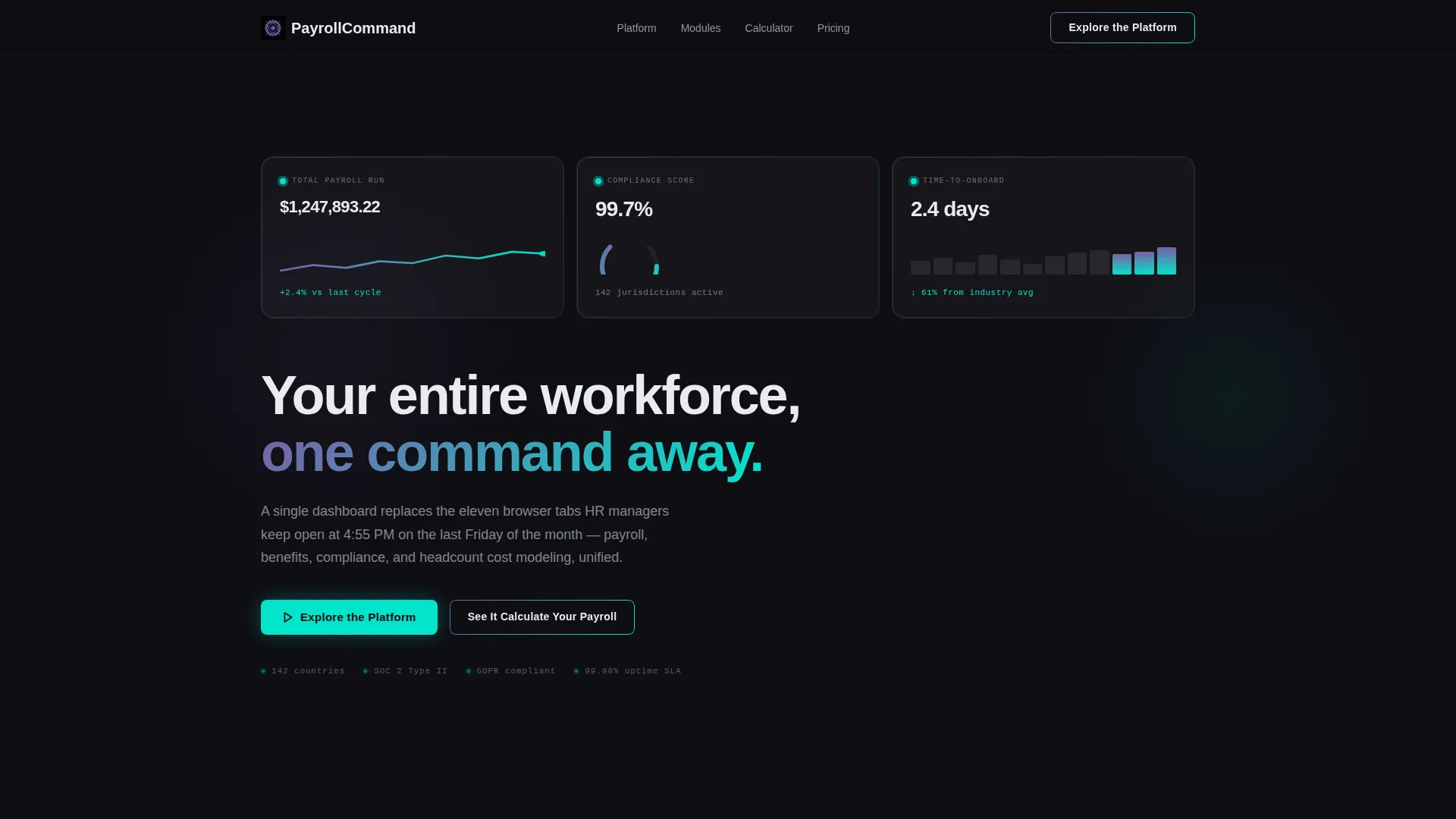 Powerful HR Payroll Landing Page Template