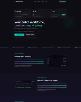 Powerful HR Payroll Landing Page Template