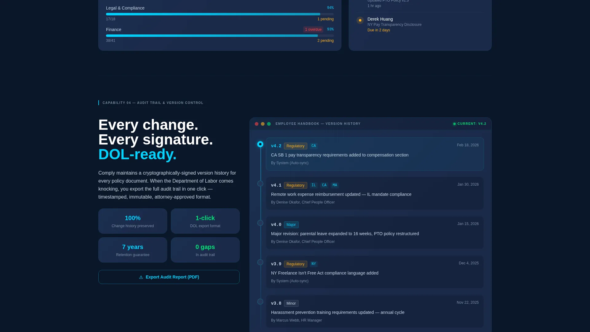 HR Policy Portal Bento Grid Landing Page Template