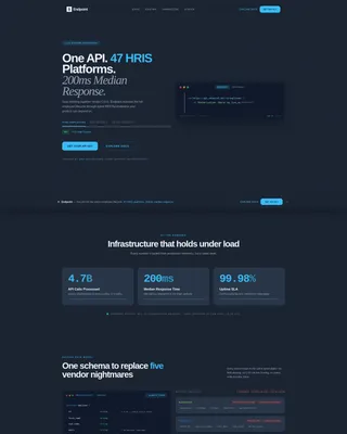 HRTech API Landing Page Template for Developers