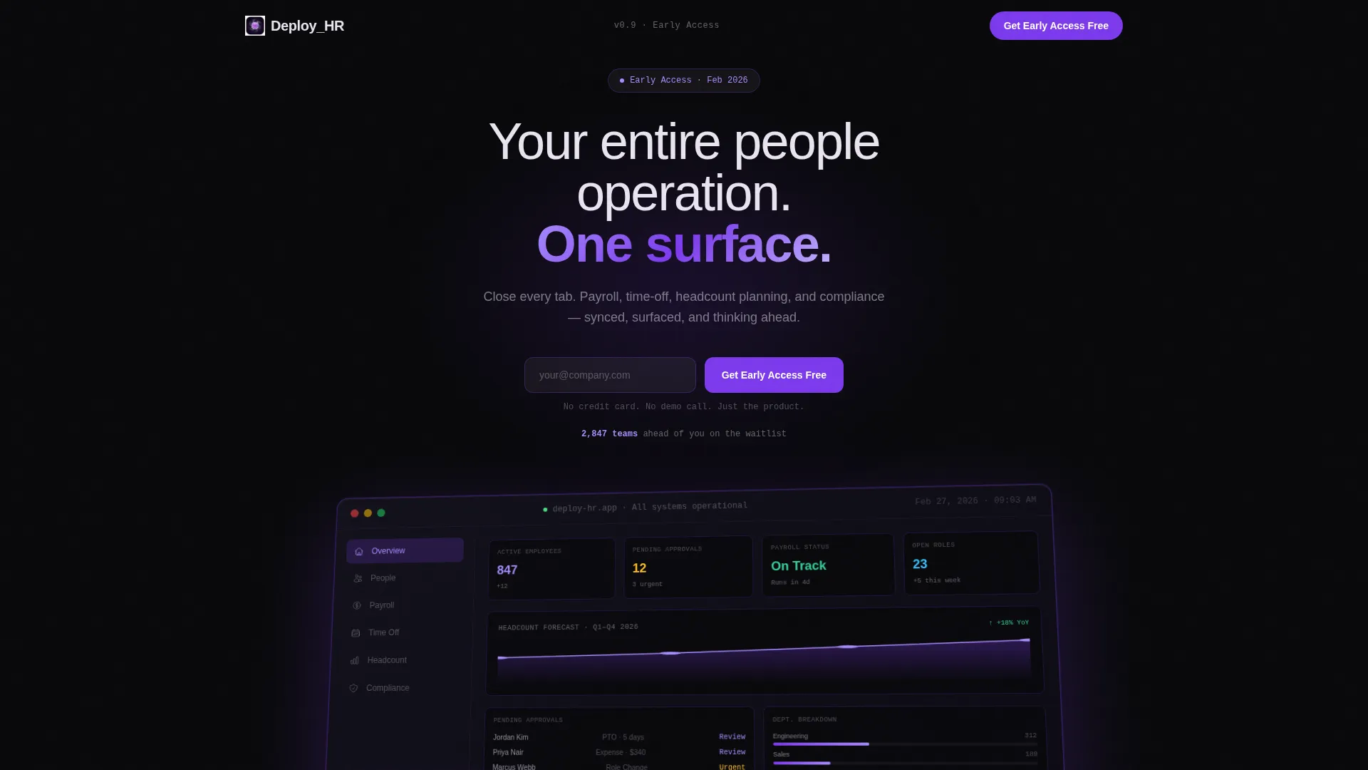 HRTech Coming Soon Landing Page Template