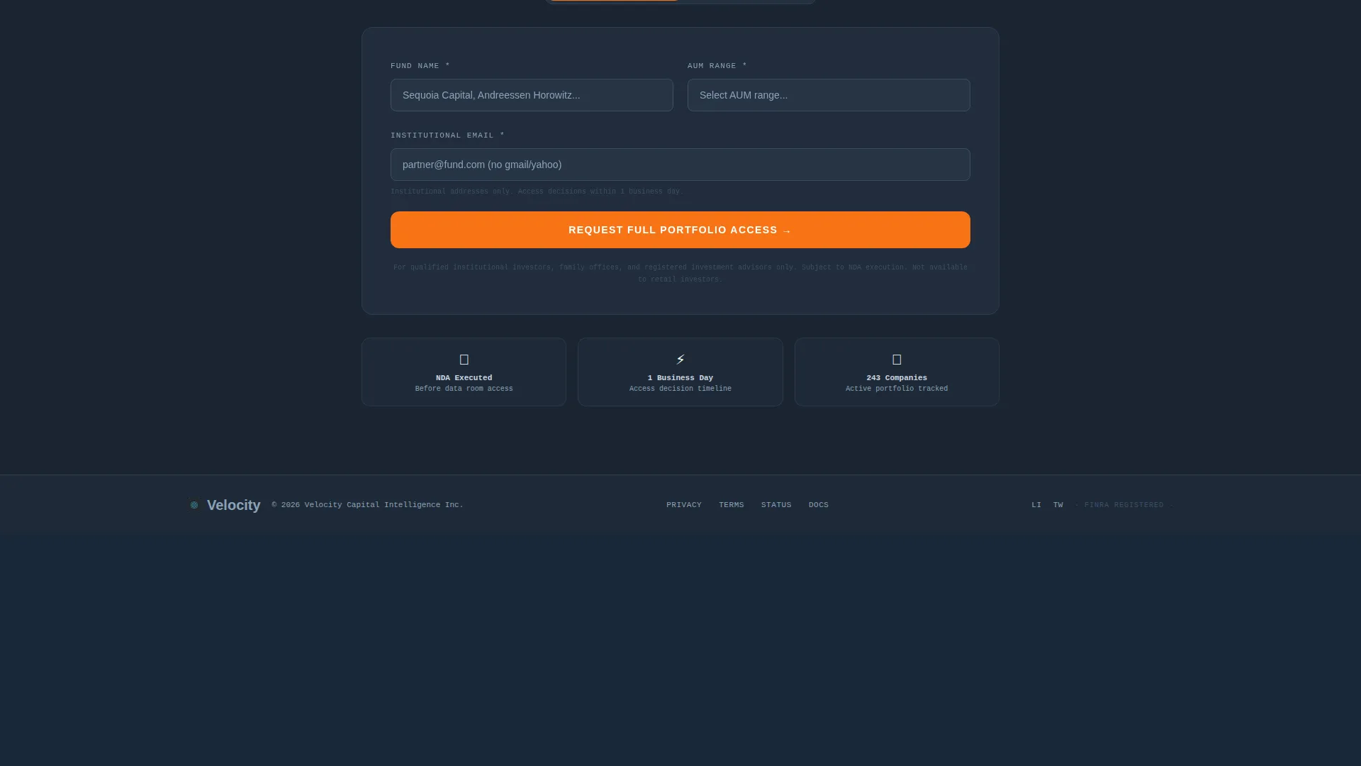 Investor Relations Landing Page Template | Velocity