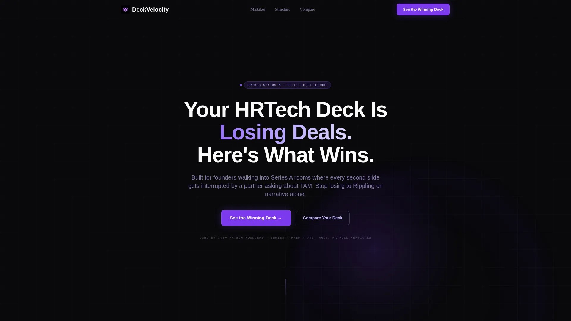 HRTech Pitch Deck Landing Page Template