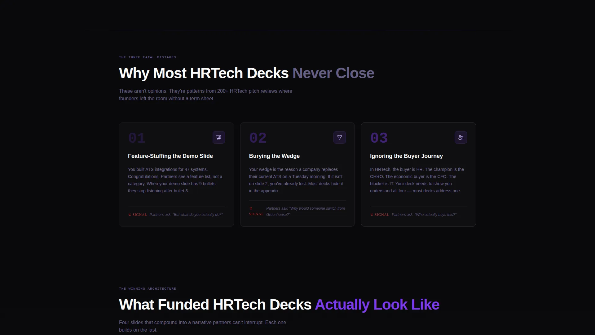 HRTech Pitch Deck Landing Page Template