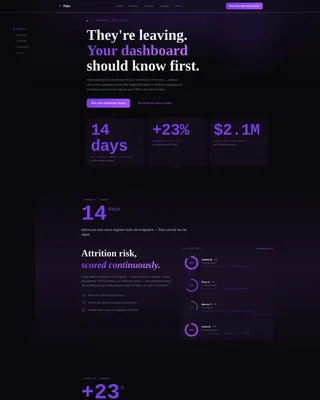 HRTech Landing Page Template for Attrition Prediction