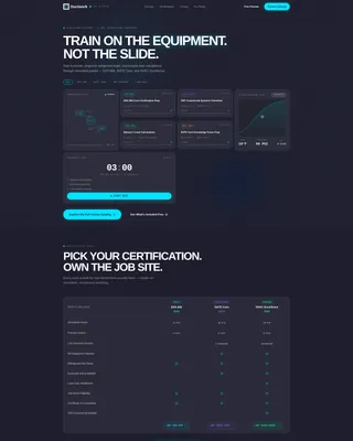 HVAC Training Platform Landing Page Template
