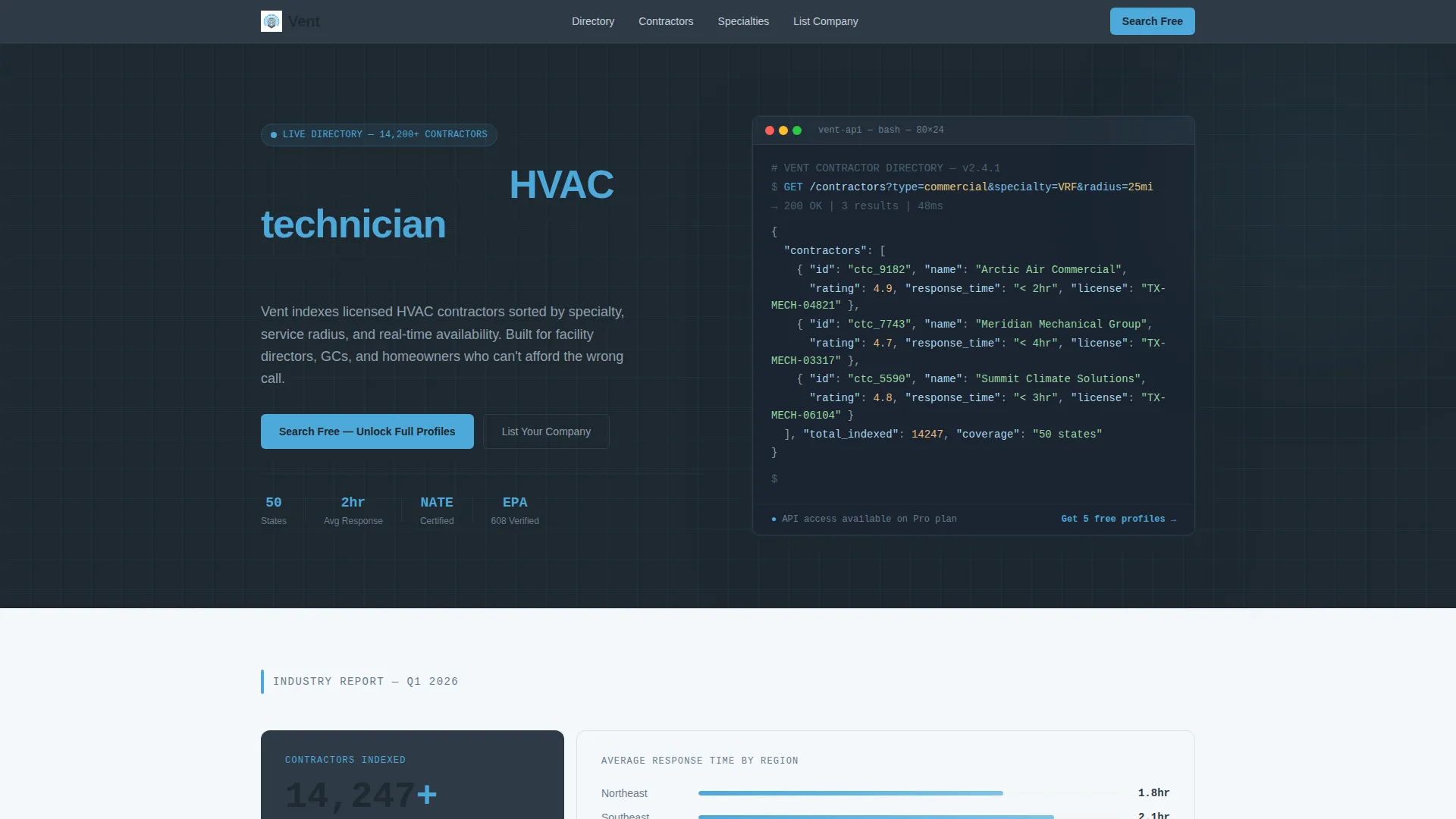 HVAC Directory & Listing Site Landing Page Template