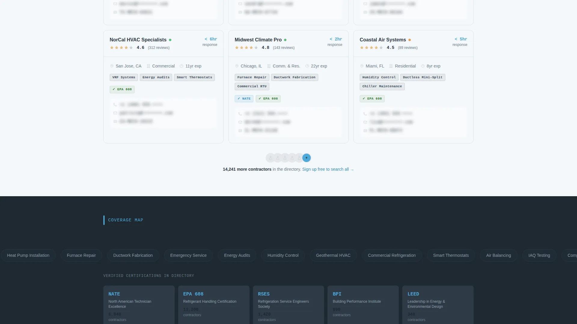 HVAC Directory & Listing Site Landing Page Template