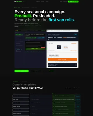 HVAC Email Newsletter Landing Page Template