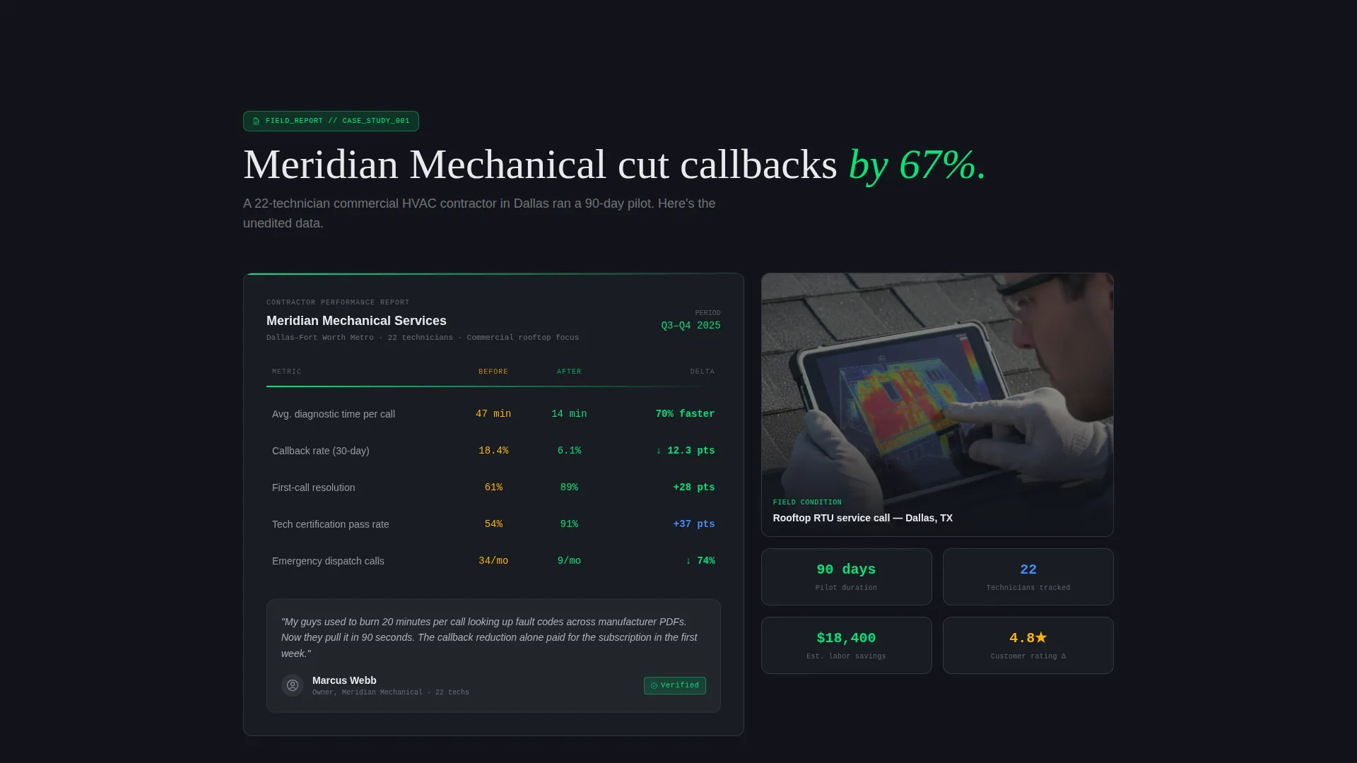 HVAC Knowledge Base Landing Page Template