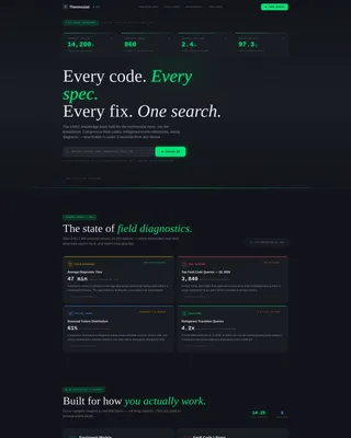 HVAC Knowledge Base Landing Page Template
