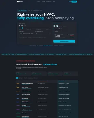 HVAC Landing Page Template for Online Stores