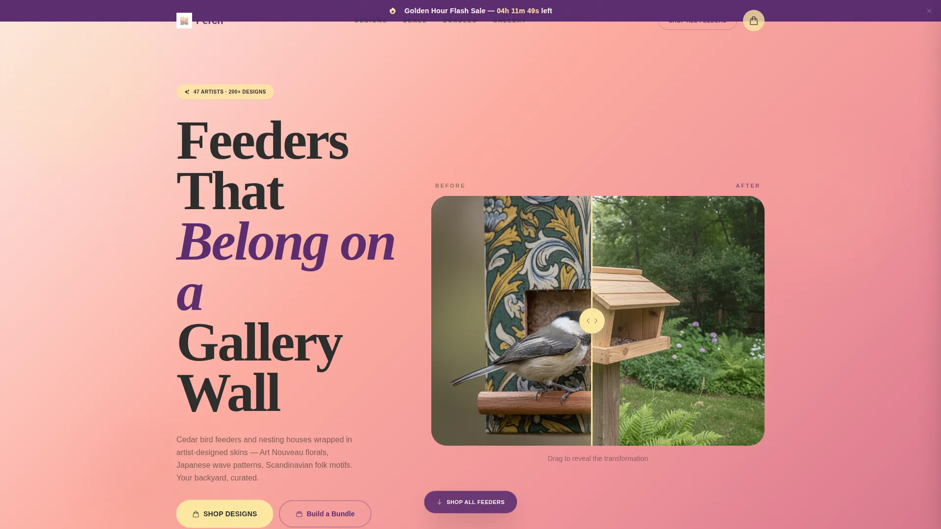 Bird Feeder Store Landing Page Template