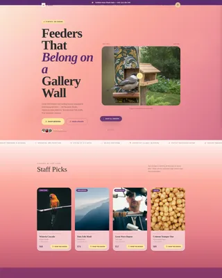 Bird Feeder Store Landing Page Template