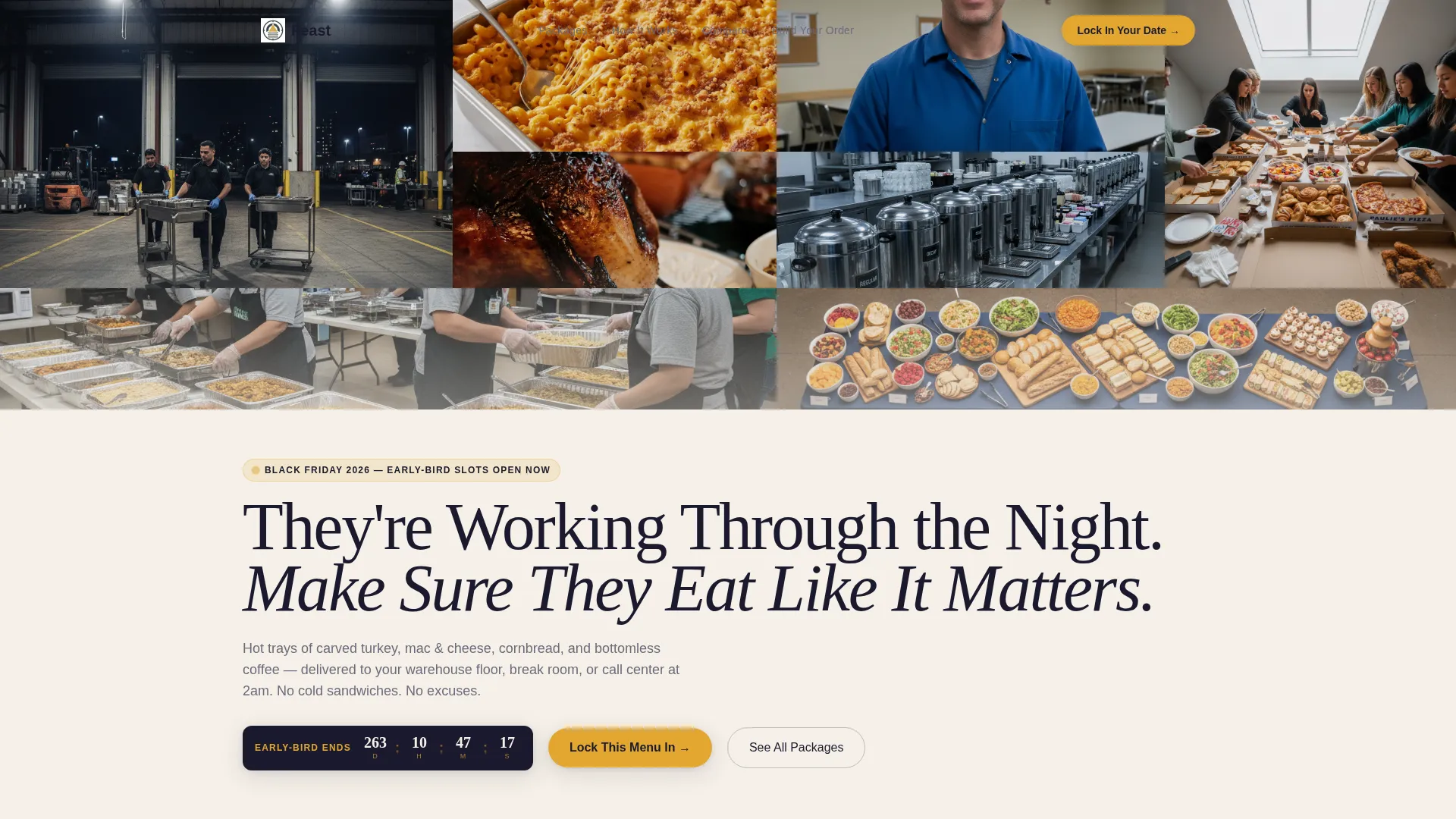 Black Friday Catering Landing Page Template