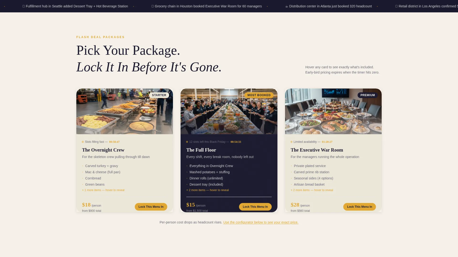 Black Friday Catering Landing Page Template