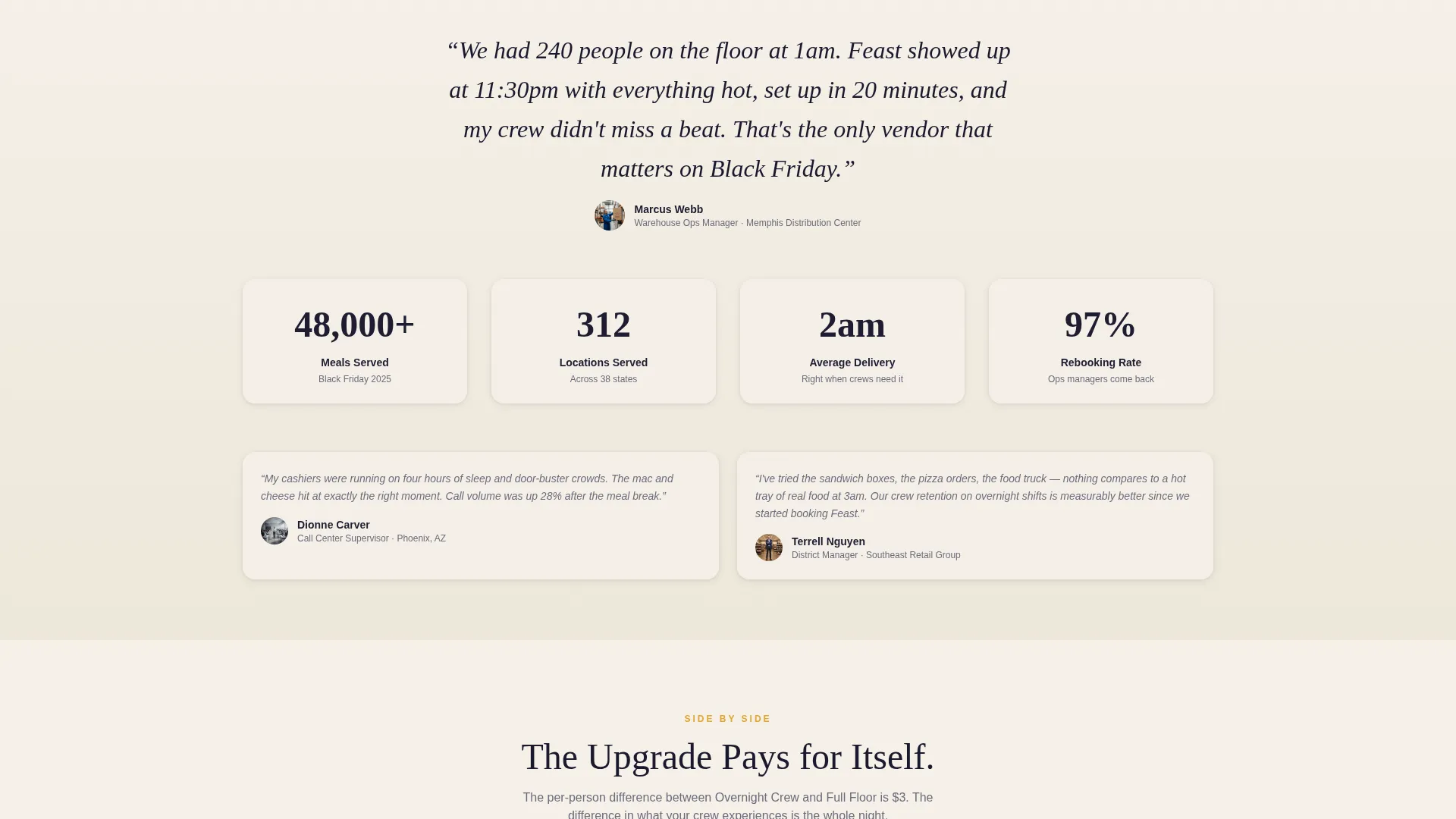 Black Friday Catering Landing Page Template