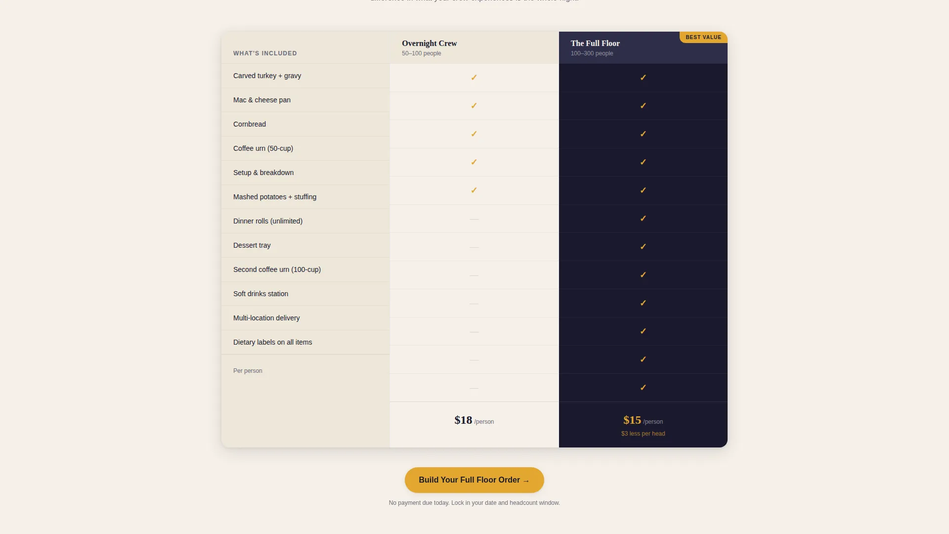 Black Friday Catering Landing Page Template