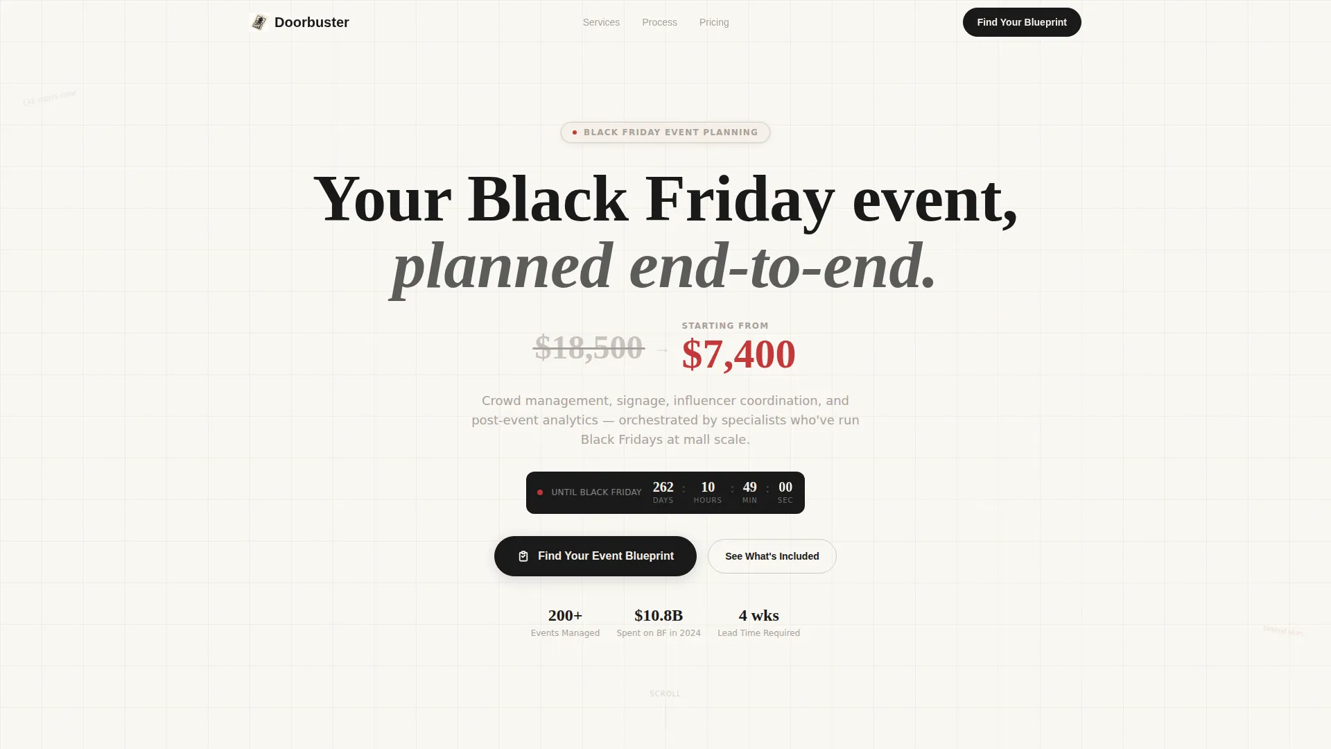 Black Friday Event Planner Landing Page Template