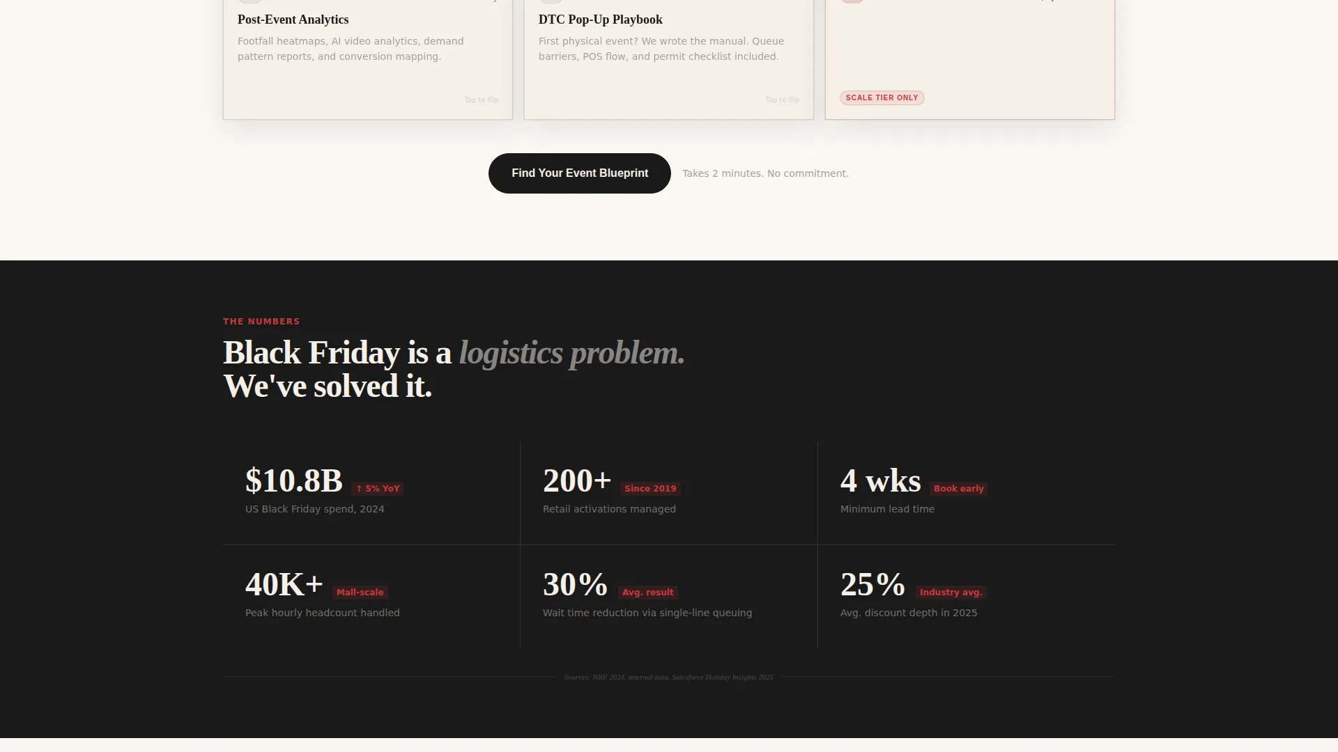 Black Friday Event Planner Landing Page Template