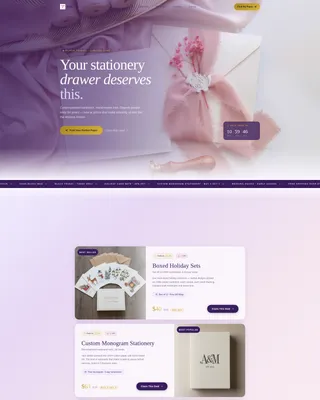 Elegant Black Friday Stationery Landing Page Template