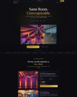 Black Friday Party Rental Landing Page Template