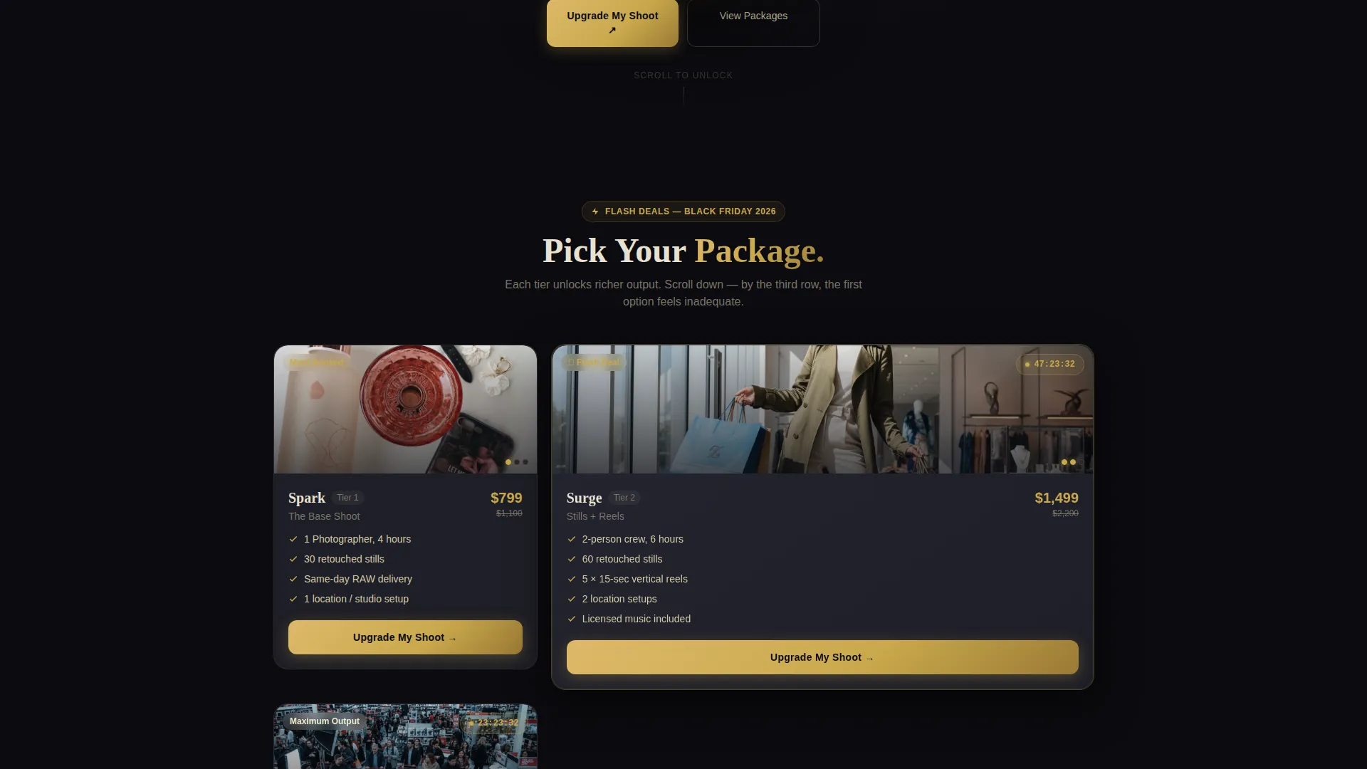 Black Friday Landing Page Template for Production Services