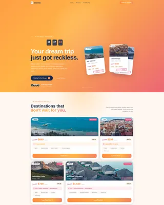 Black Friday Travel Deal Landing Page Template