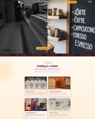 Vibrant Black-Owned Café Landing Page Template