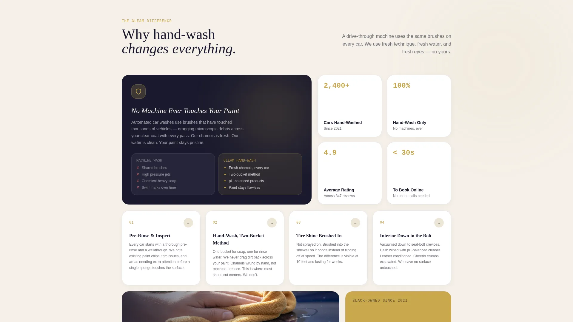 Car Detailing Landing Page Template for Black-Owned Businesses
