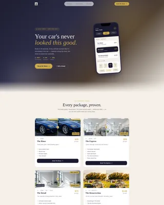 Car Detailing Landing Page Template for Black-Owned Businesses
