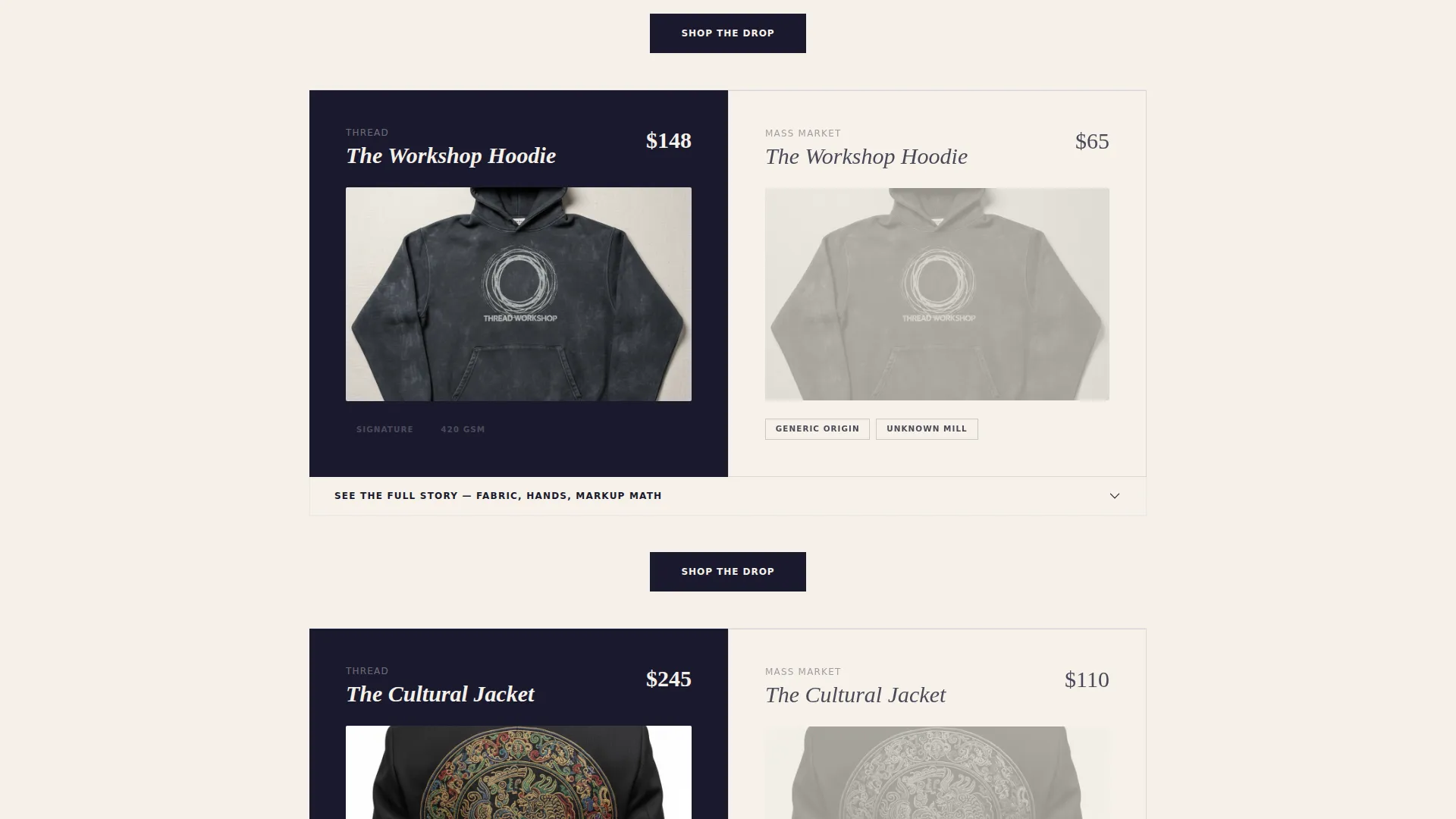 Streetwear Landing Page Template for Clothing Brands