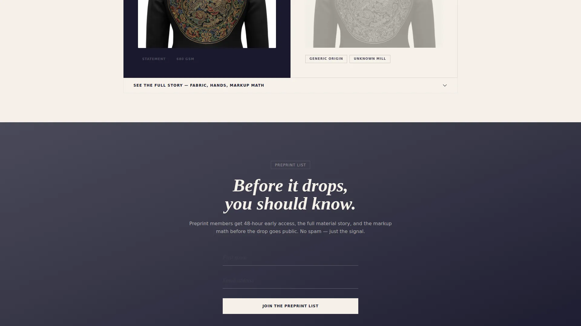Streetwear Landing Page Template for Clothing Brands