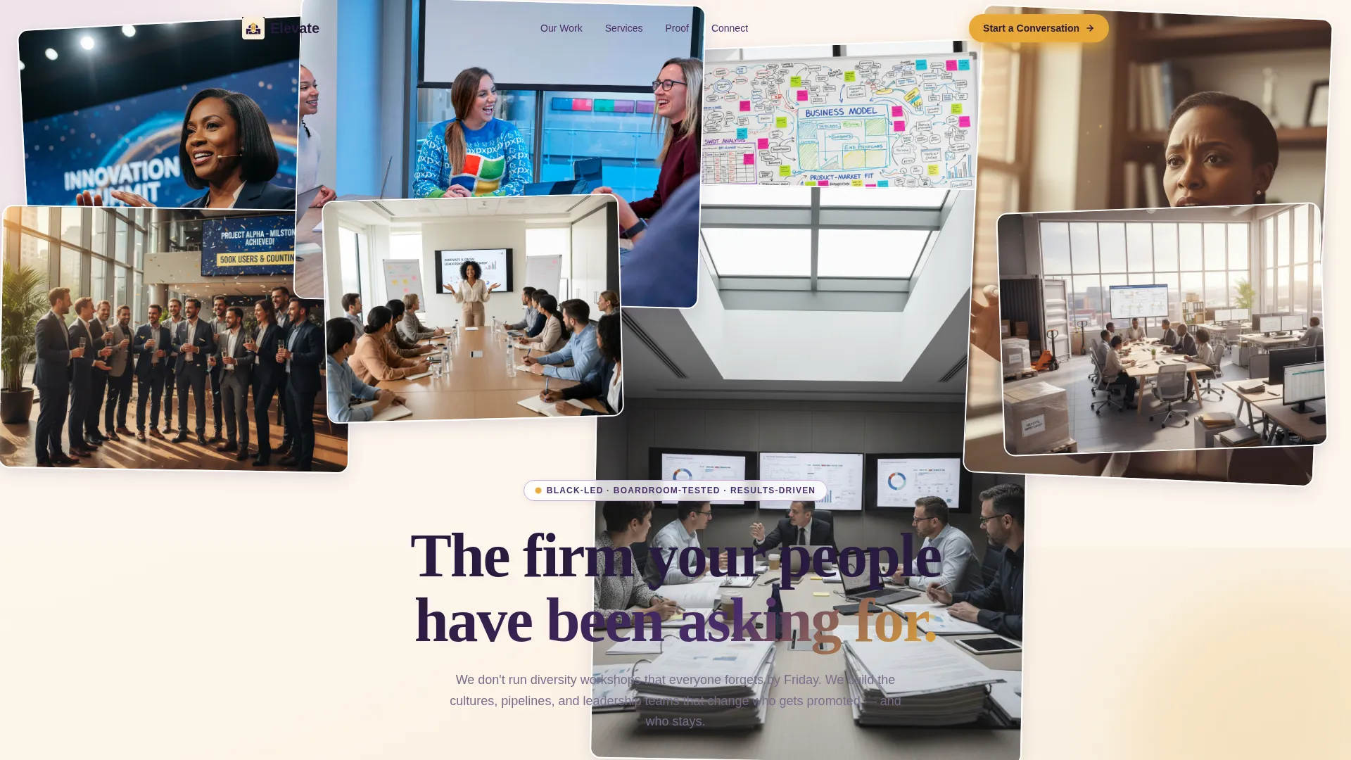 DEI Consulting Landing Page Template for Black-Owned Firms