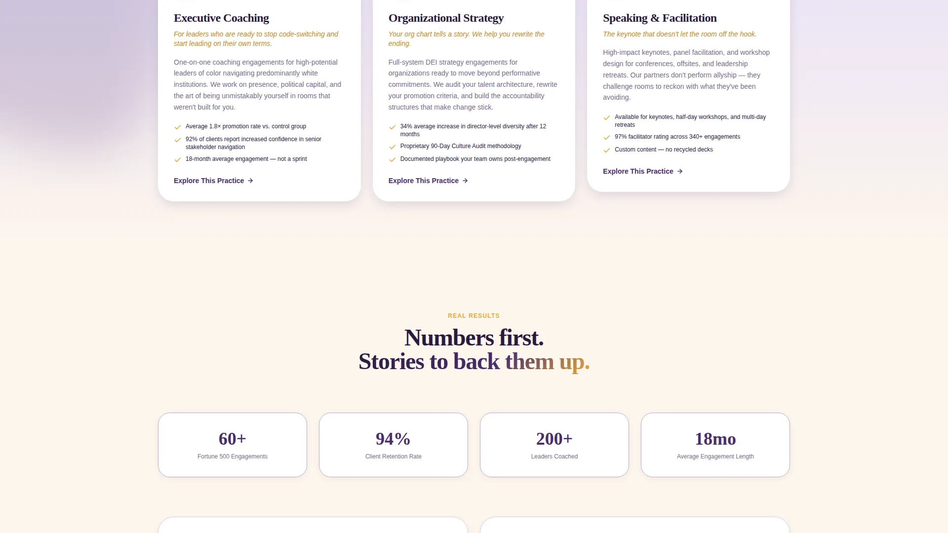 DEI Consulting Landing Page Template for Black-Owned Firms