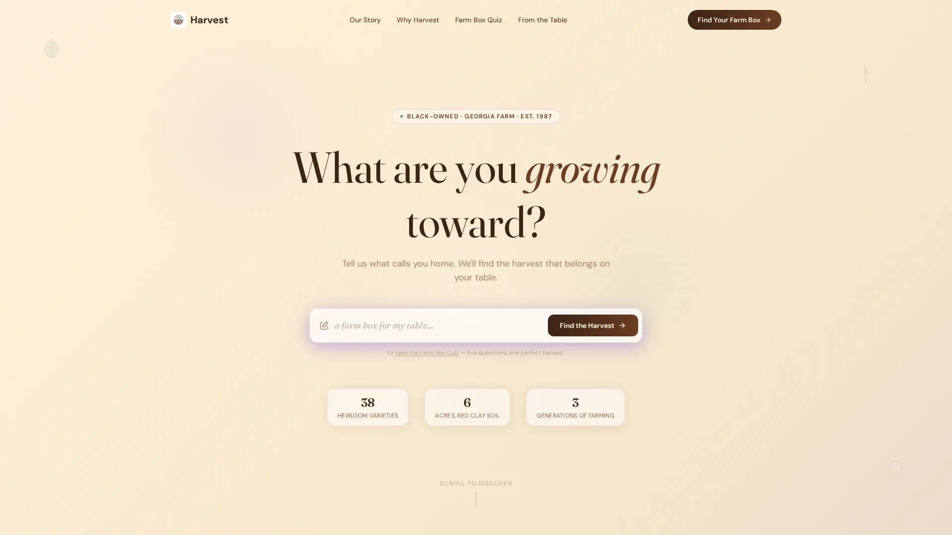 Black-Owned Farm Landing Page Template