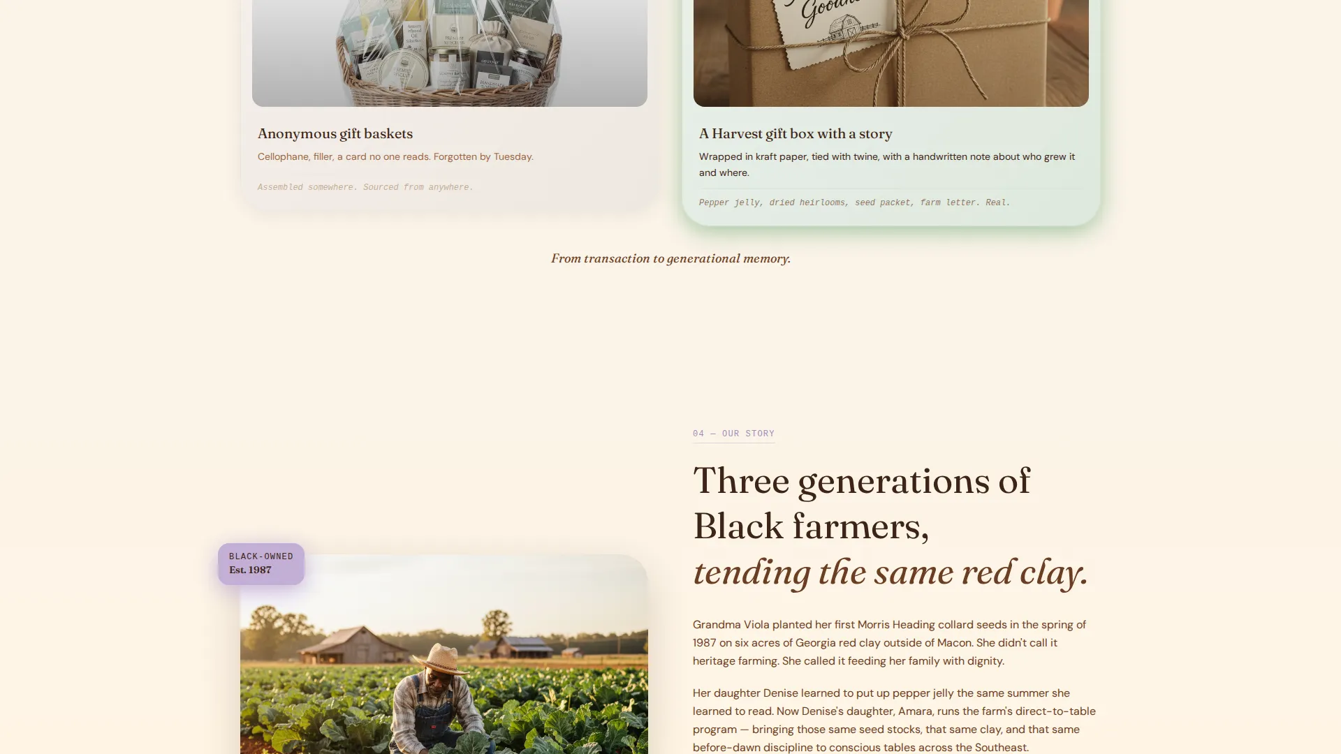 Black-Owned Farm Landing Page Template