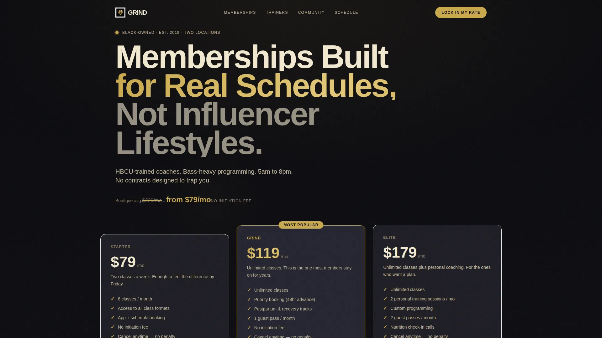 Bold Fitness Landing Page Template for Studios