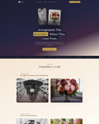 Artisan Florist Landing Page Template for Black-Owned Shops