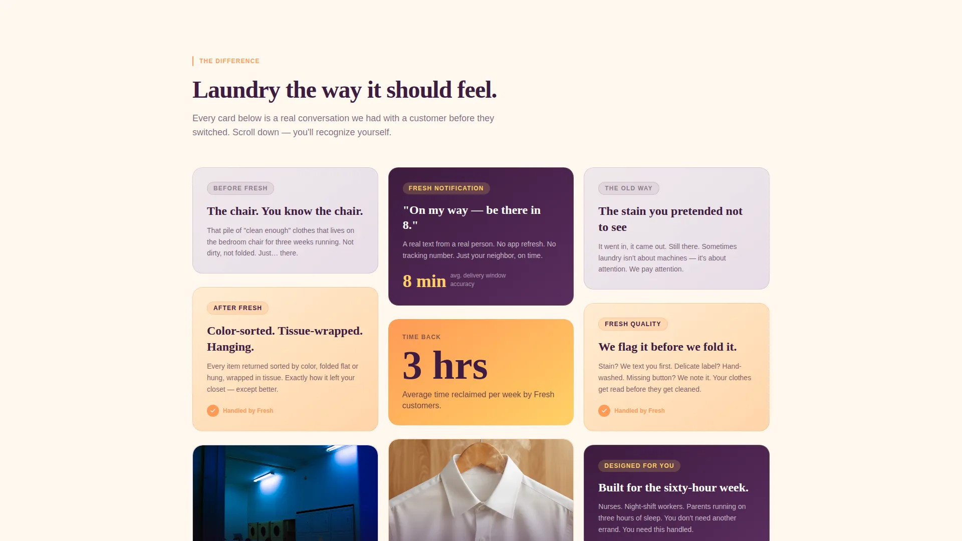 Radiant Laundry Service Landing Page Template