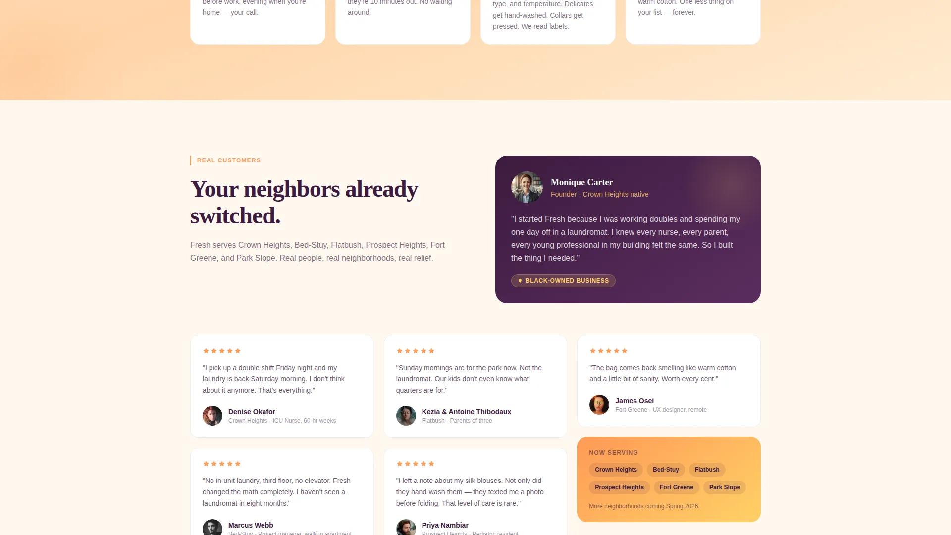 Radiant Laundry Service Landing Page Template
