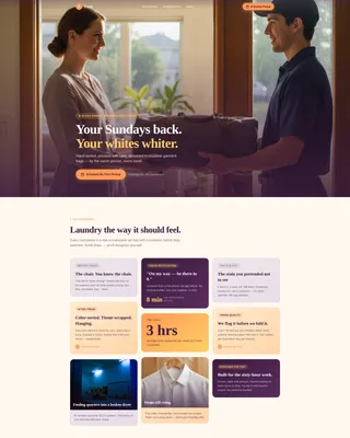 Radiant Laundry Service Landing Page Template