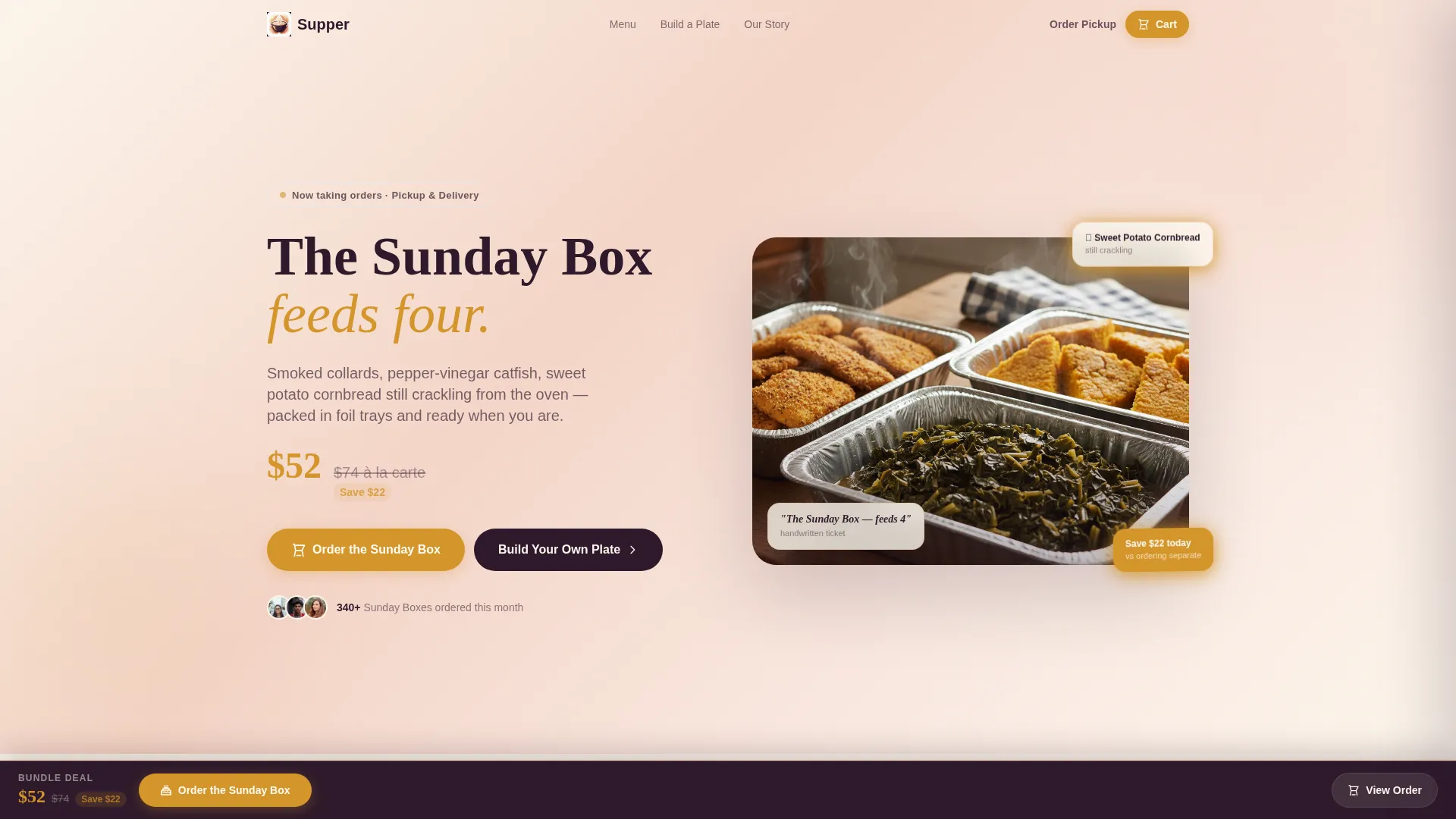 Soulful Restaurant Landing Page Template
