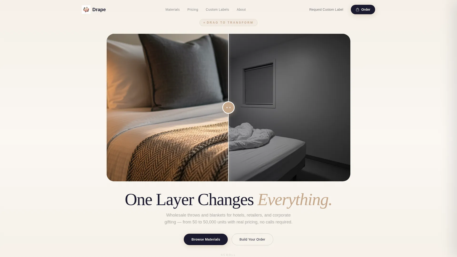 Wholesale Blankets & Throws Landing Page Template