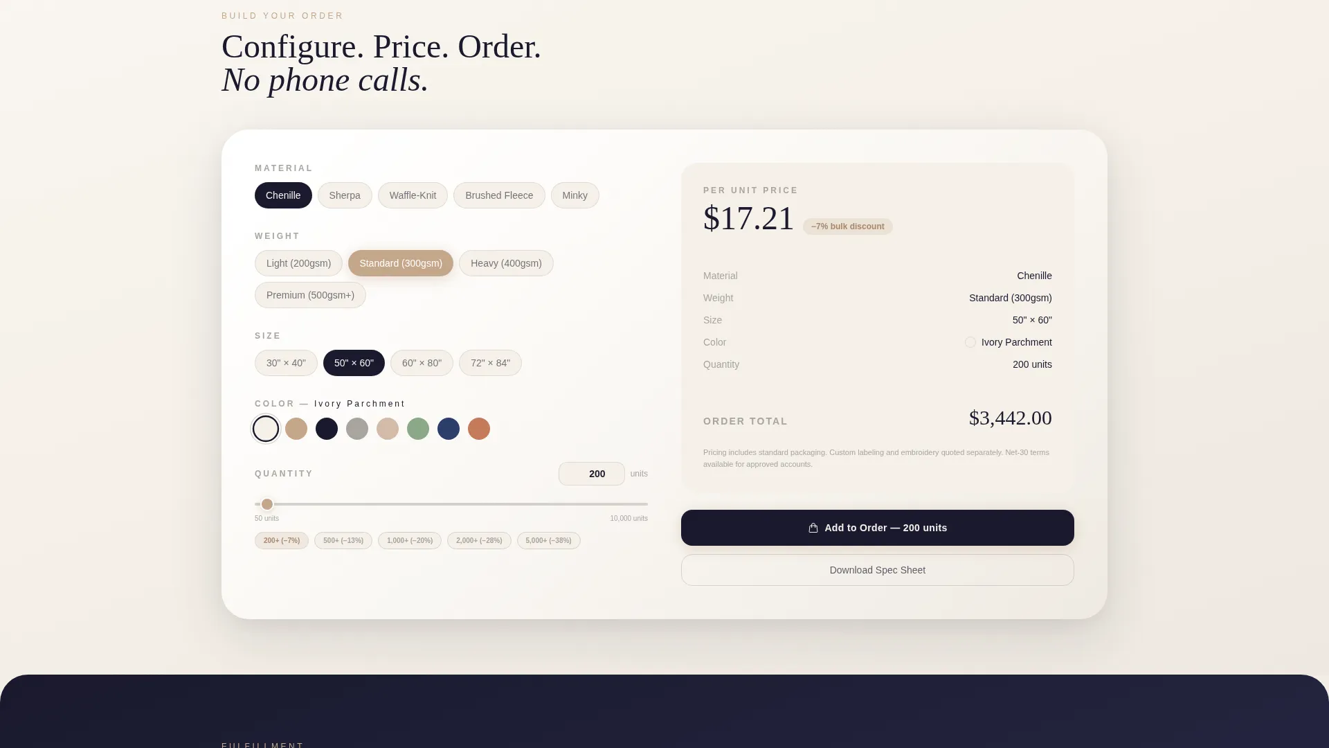 Wholesale Blankets & Throws Landing Page Template
