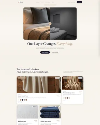 Wholesale Blankets & Throws Landing Page Template
