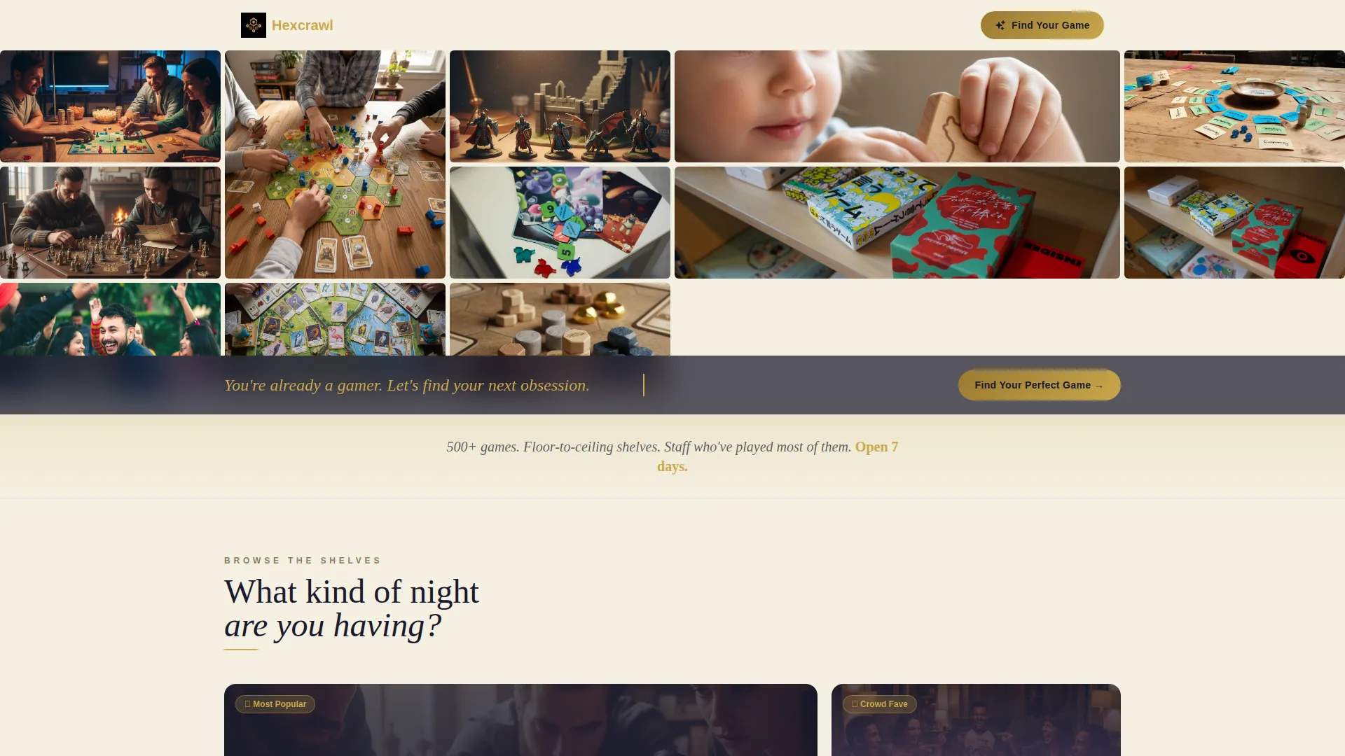 Board Game Shop Landing Page Template