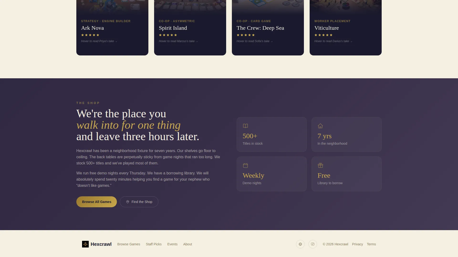 Board Game Shop Landing Page Template