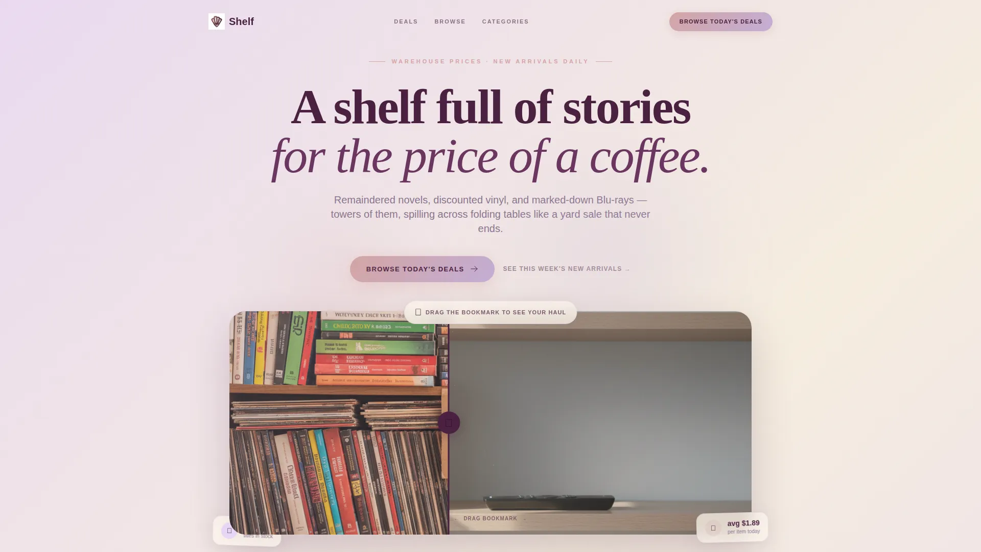 Discount Bookstore Landing Page Template