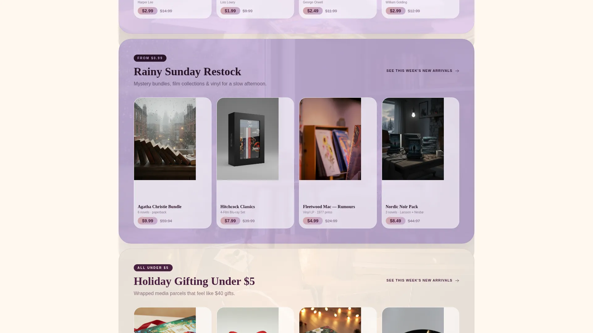Discount Bookstore Landing Page Template